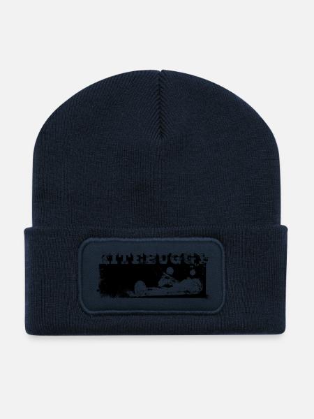 kite_vintage_black_bg - Recycelte Patch Beanie - French Navy