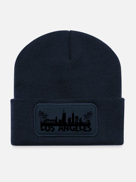 Los Angeles Skyline - Recycelte Patch Beanie - French Navy
