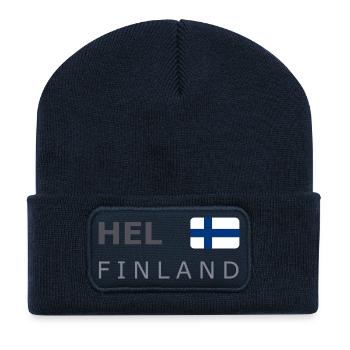 HEL FINLAND dark-lettered 400 dpi - Recycelte Patch Beanie - French Navy - Vorne