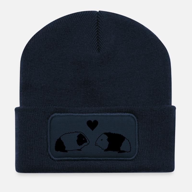 Meerschwein Love - Recycelte Patch Beanie - French Navy
