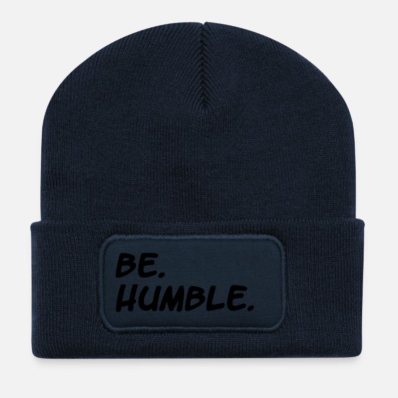 be humble / kendrick lamar / hiphop / geschenk - Recycelte Patch Beanie - French Navy