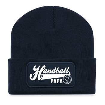 Handball PAPA BLANC - Beanie recyclé à patch - bleu marine - Devant