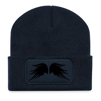 wings_fantasy_art_2 - Recycled Patch Beanie - french navy - Front