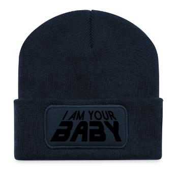 I am your BABY 3D (1c) - Recycelte Patch Beanie - French Navy - Vorne