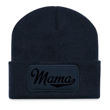 Mama - Recycelte Patch Beanie - French Navy - Vorne