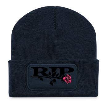 rip_mit_rose_2_2c - Recycelte Patch Beanie - French Navy - Vorne