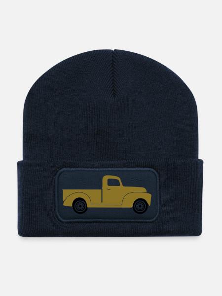 Pick-up - Beanie recyclé à patch - bleu marine