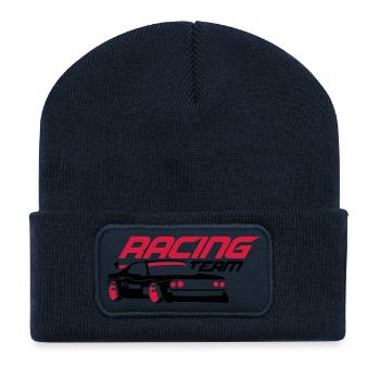 Racing Team Car - Recycled Patch Beanie - french navy - Front