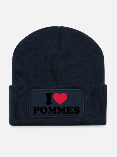 Pommes - Recycelte Patch Beanie - French Navy