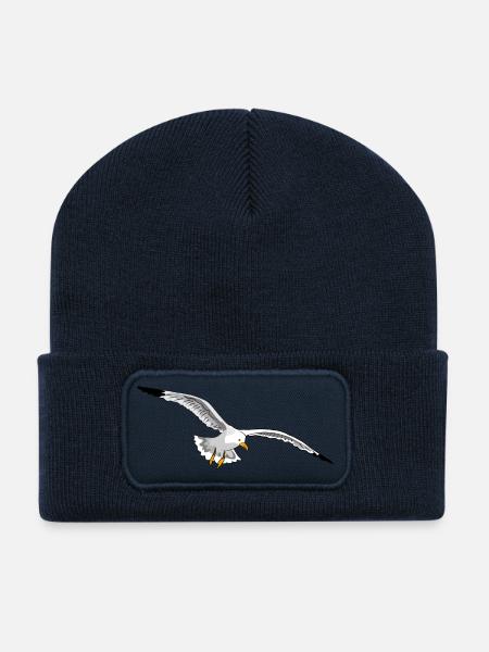 mouette - Beanie recyclé à patch - bleu marine