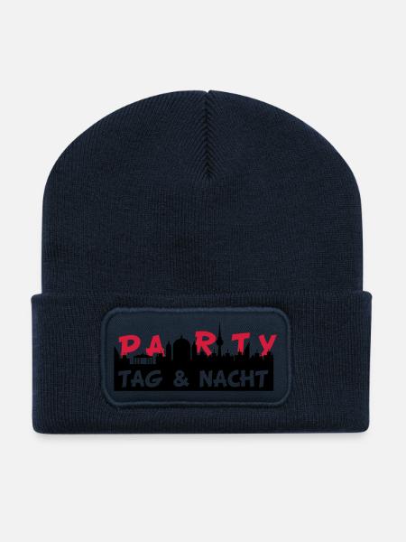 party2 - Recycelte Patch Beanie - French Navy