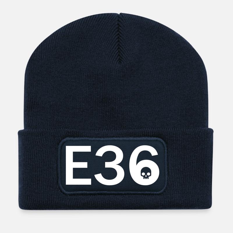 E36 Skull Tribal Art - Recycelte Patch Beanie - French Navy