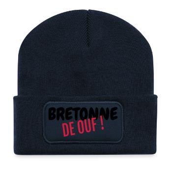 Bretagne / Breton / Bretonne / BZH / Breizh - Recycelte Patch Beanie - French Navy - Vorne