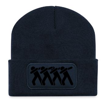 dabbing team design - Recycelte Patch Beanie - French Navy - Vorne