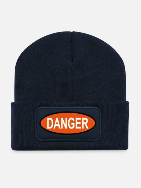 Danger - Recycled Patch Beanie - french navy