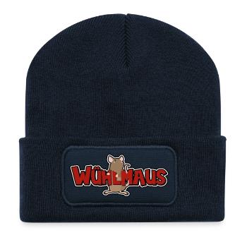 Wühlmaus - Recycelte Patch Beanie - French Navy - Vorne