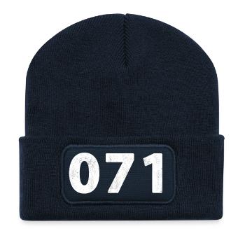 071 Leiden Zoeterwoude Voorschoten Noordwijk - Recycelte Patch Beanie - French Navy - Vorne