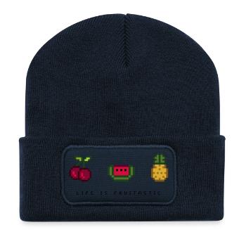 life is fruitastic - Recycelte Patch Beanie - French Navy - Vorne