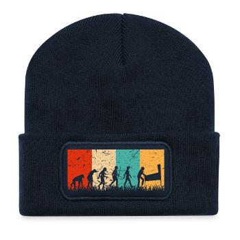 Développement de machines à flipper Évolution du flipper - Beanie recyclé à patch - bleu marine - Devant