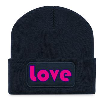 JUST MARRIED. Bachelorette party. VALENTINE'S DAY. COUPLE. LOVE - Recycled Patch Beanie - french navy - Front