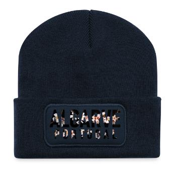 Algarve Portugal Almond Blossoms - Recycled Patch Beanie - french navy - Front