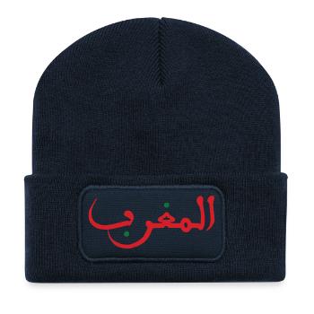 Morocco المغرب - Beanie recyclé à patch - bleu marine - Devant