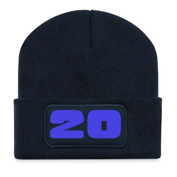 20. 20 YEARS. 20th ANNIVERSARY. 20TH ANNIVERSARY. - Recycled Patch Beanie - french navy - Front