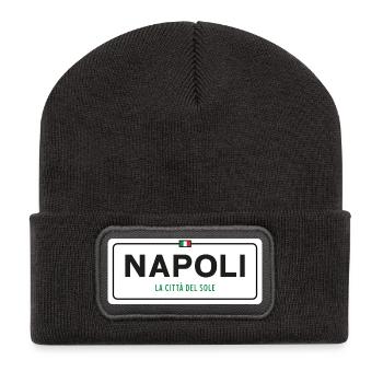 Napoli place name sign - Recycled Patch Beanie - dark grey - Front
