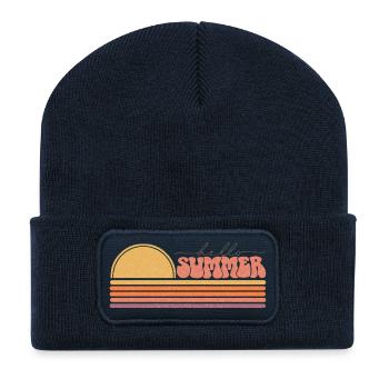 Sommer - Recycelte Patch Beanie - French Navy - Vorne