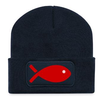 FISH - Recycled Patch Beanie - french navy - Front