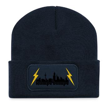 Humpe bumpe ffm skyline - Recycelte Patch Beanie - French Navy - Vorne