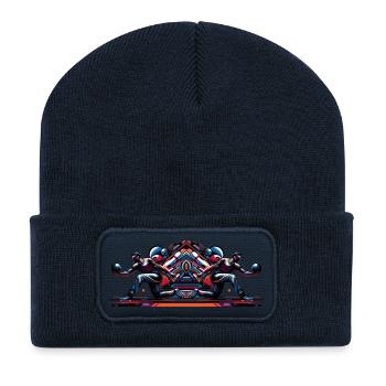 Dynamic, colorful bowlers in action - Recycled Patch Beanie - french navy - Front