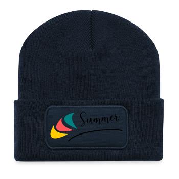 FEIERTAG. FROHE FEIERTAGE. GELIEBTE. MEISTER. LEHRER - Recycelte Patch Beanie - French Navy - Vorne