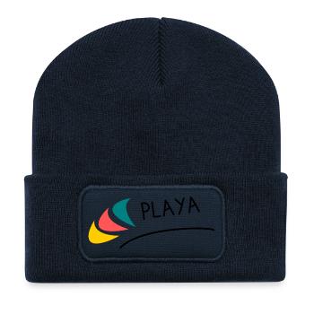 HOLIDAY. HAPPY HOLIDAYS. MISTRESS. MASTER. TEACHER - Recycled Patch Beanie - french navy - Front