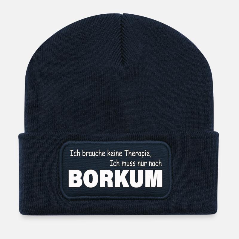 Therapie BORKUM - Recycelte Patch Beanie - French Navy