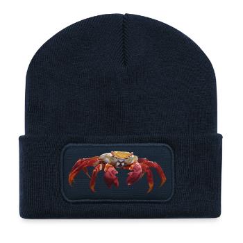 Crabe - Beanie recyclé à patch - bleu marine - Devant