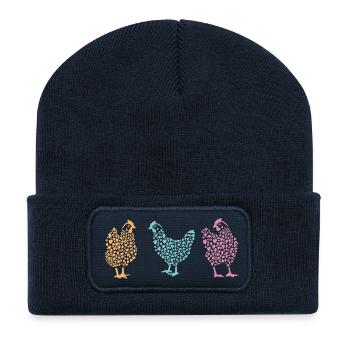 Chicken with heart - Recycled Patch Beanie - french navy - Front