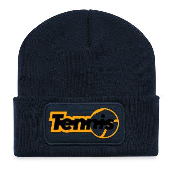 Tennis - Beanie recyclé à patch - bleu marine - Devant