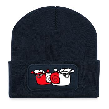 2 Lunettes de soleil escargot Team Friends Cool Crew - Beanie recyclé à patch - bleu marine - Devant