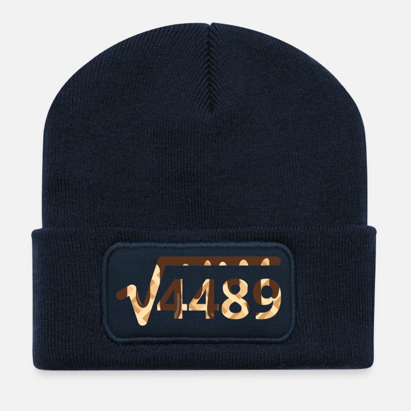 67 Meme Square - Recycelte Patch Beanie - French Navy