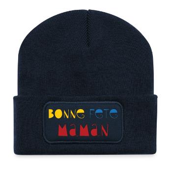 Happy Mother's Day - Mother's Day - Recycled Patch Beanie - french navy - Front