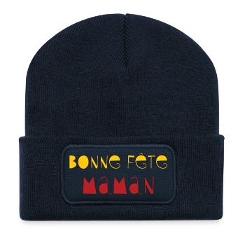 Happy Mother's Day - Mother's Day - Recycled Patch Beanie - french navy - Front