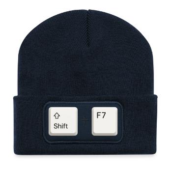 Shift F7 - Recycled Patch Beanie - french navy - Front