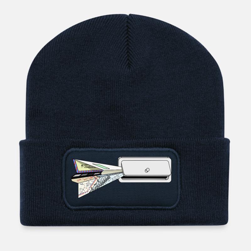PLAN - Beanie recyclé à patch - bleu marine