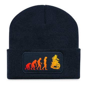 Motocross motif with recognition value - Recycled Patch Beanie - french navy - Front