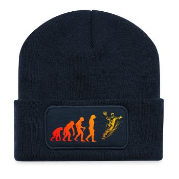 Message clair de handball pour hommes - Beanie recyclé à patch - bleu marine - Devant