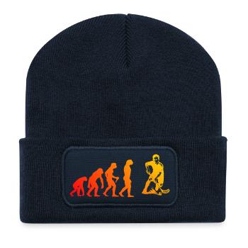 Œuvres modernes de floorball - Beanie recyclé à patch - bleu marine - Devant
