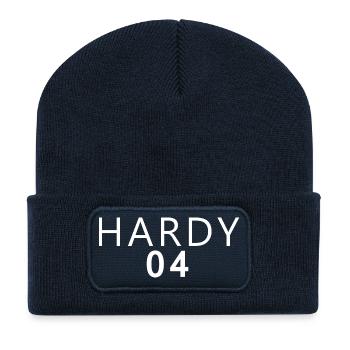 Dschungel Fan 2026 Karneval Kostüm HARDY Edition - Recycelte Patch Beanie - French Navy - Vorne