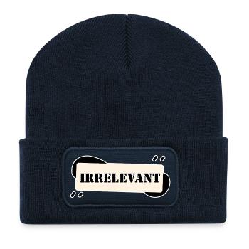 IRRELEVANT - Beanie recyclé à patch - bleu marine - Devant