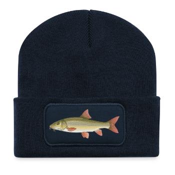 Pêche au barbeau Pêche - Beanie recyclé à patch - bleu marine - Devant